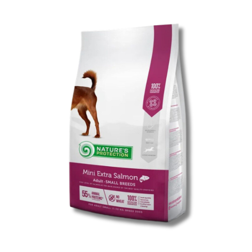 Nature's Protection, Mini Extra Salmon, Сухой Корм для Взрослых Собак, Мелких Пород (Лосось), 2 кг 
