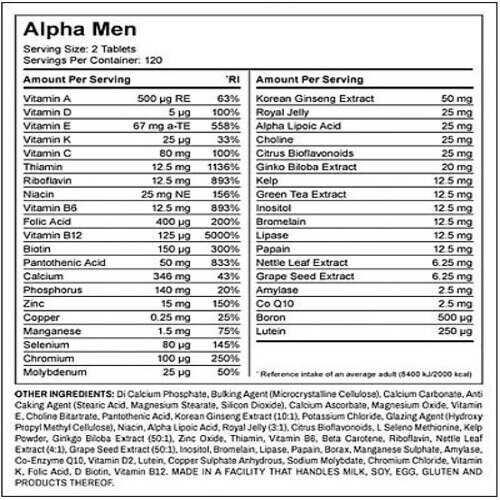 Myprotein ALPHA MEN Super Multi Vitamin - 120 tabs