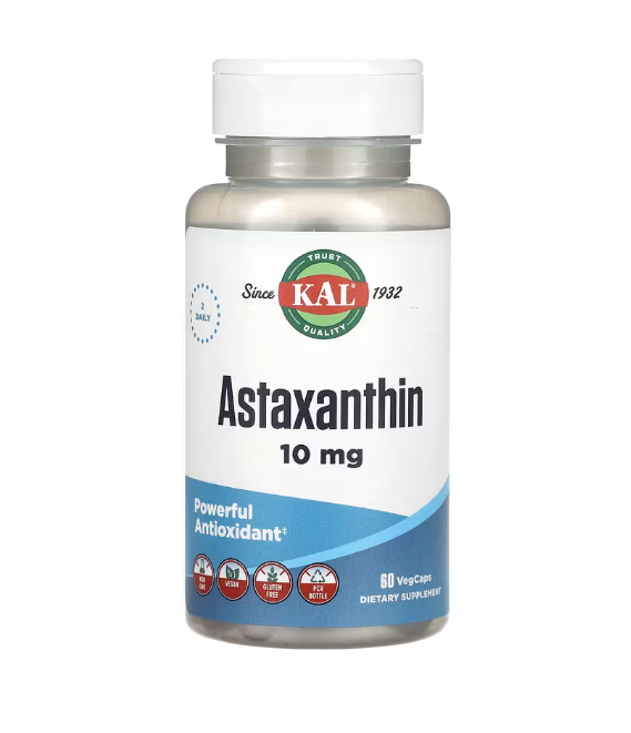 KAL, Astaxanthin, Астаксантин, 10mg - 60 табс.