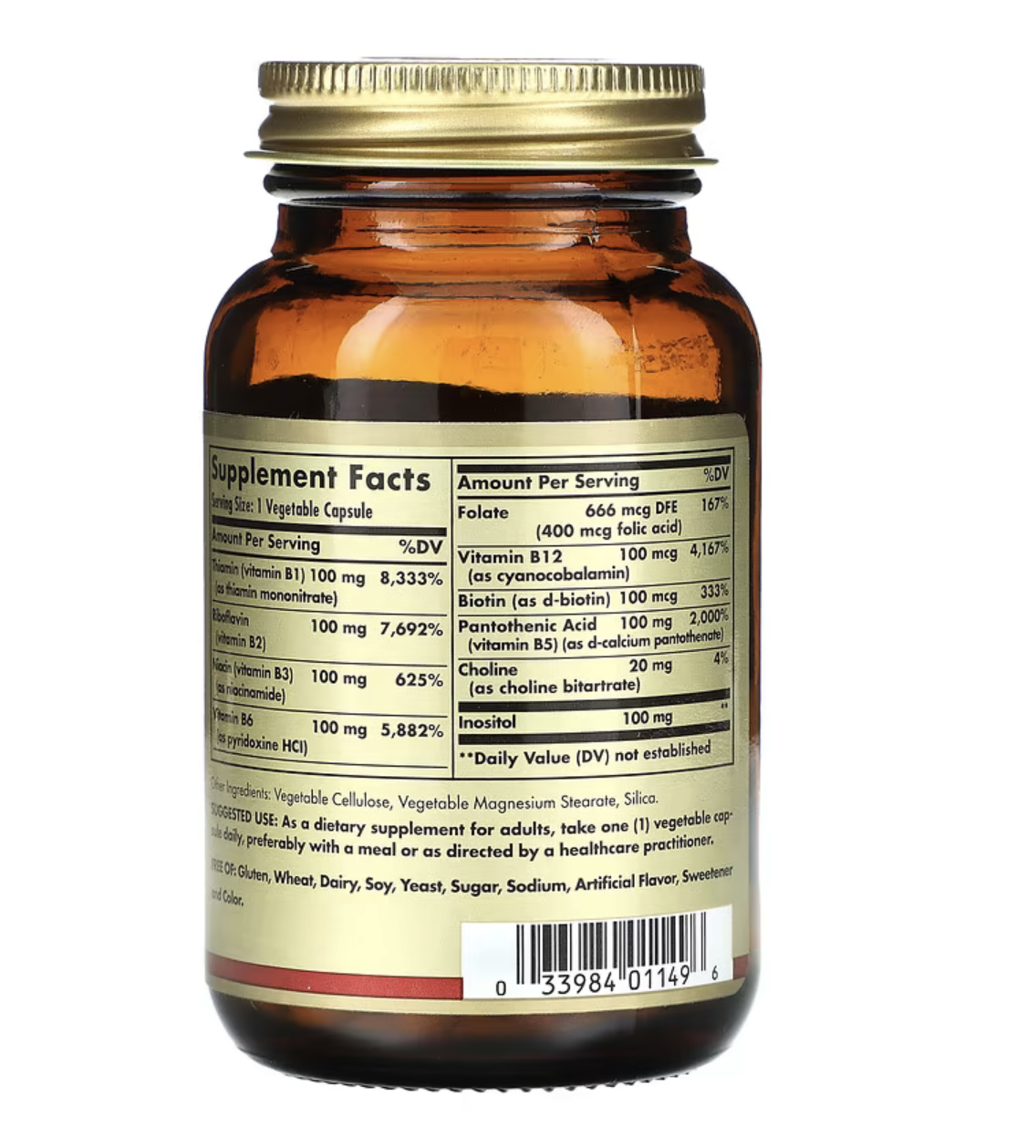 Solgar B-комплекс 100, 50 капсул