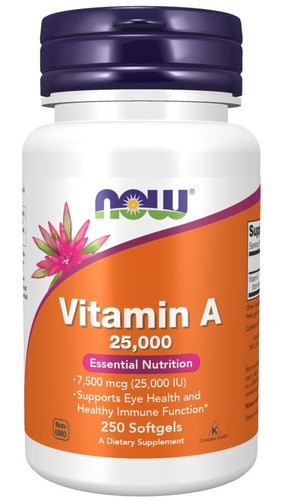 Now Foods Витамин A 25,000 ед, 250 капсул