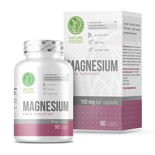 Nature Foods Magnesium, Магний 90 капсул