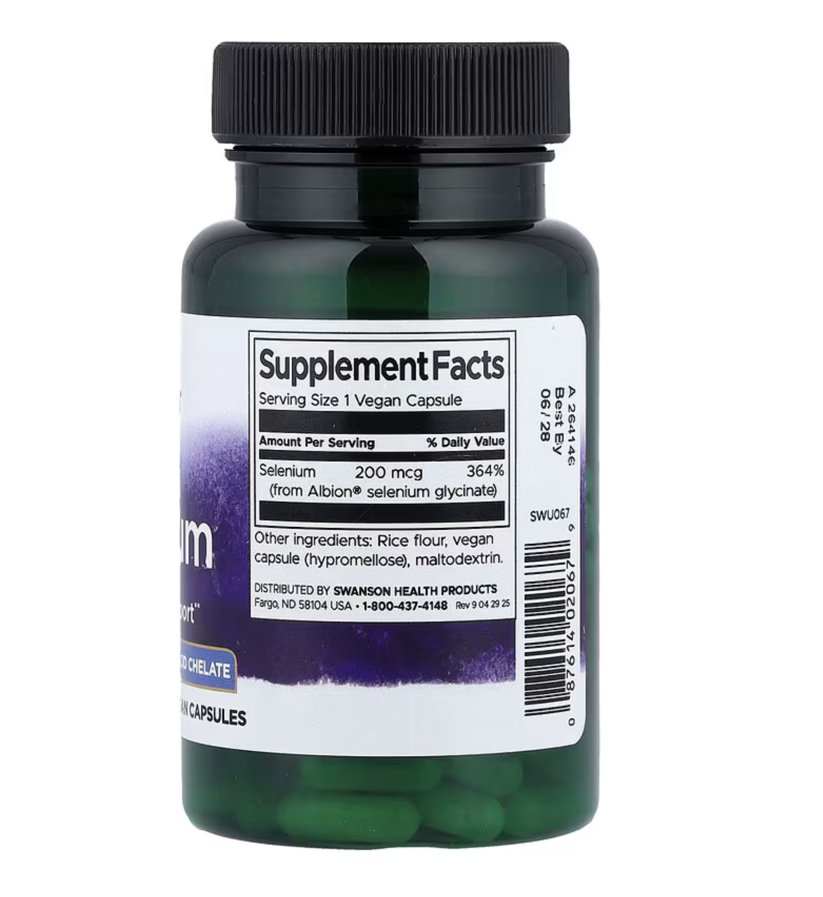 Swanson Селен 200 мкг, 90 капсул