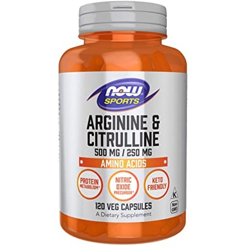 Now Foods L Аргинин, Arginine 500 mg/Citrulline 250 mg 120 капс.
