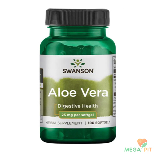 Swanson Sup Herb Aloe Vera 25 mg 100 гелевых капсул
