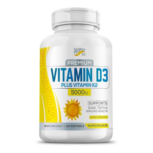Proper Vit Vitamin D3 5000 МЕ+Vitamin K2, 120 капсул