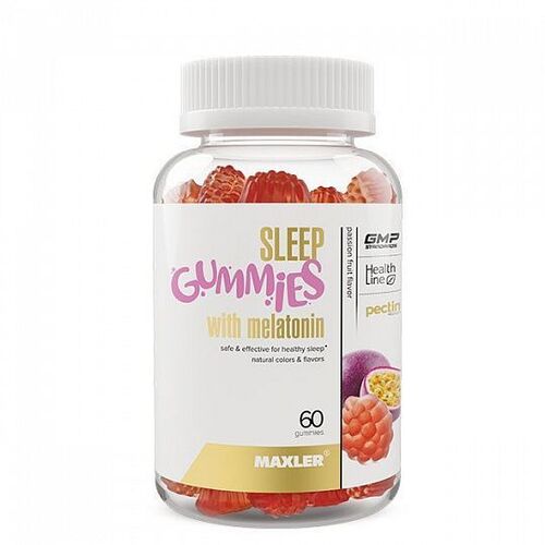 Maxler Sleep Gummies w Melatonin, Комплекс для сна с мелатонином, 60 мармеладных конфет