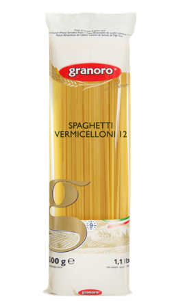 Паста Granoro Spaghetti Vermicelloni n. 12 (Спагетти Вермицелони 12), 500 г