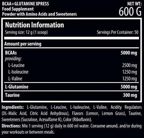 Scitec Nutrition, BCAA + Glutamine Xpress, ВСАА с глютамином 600 гр