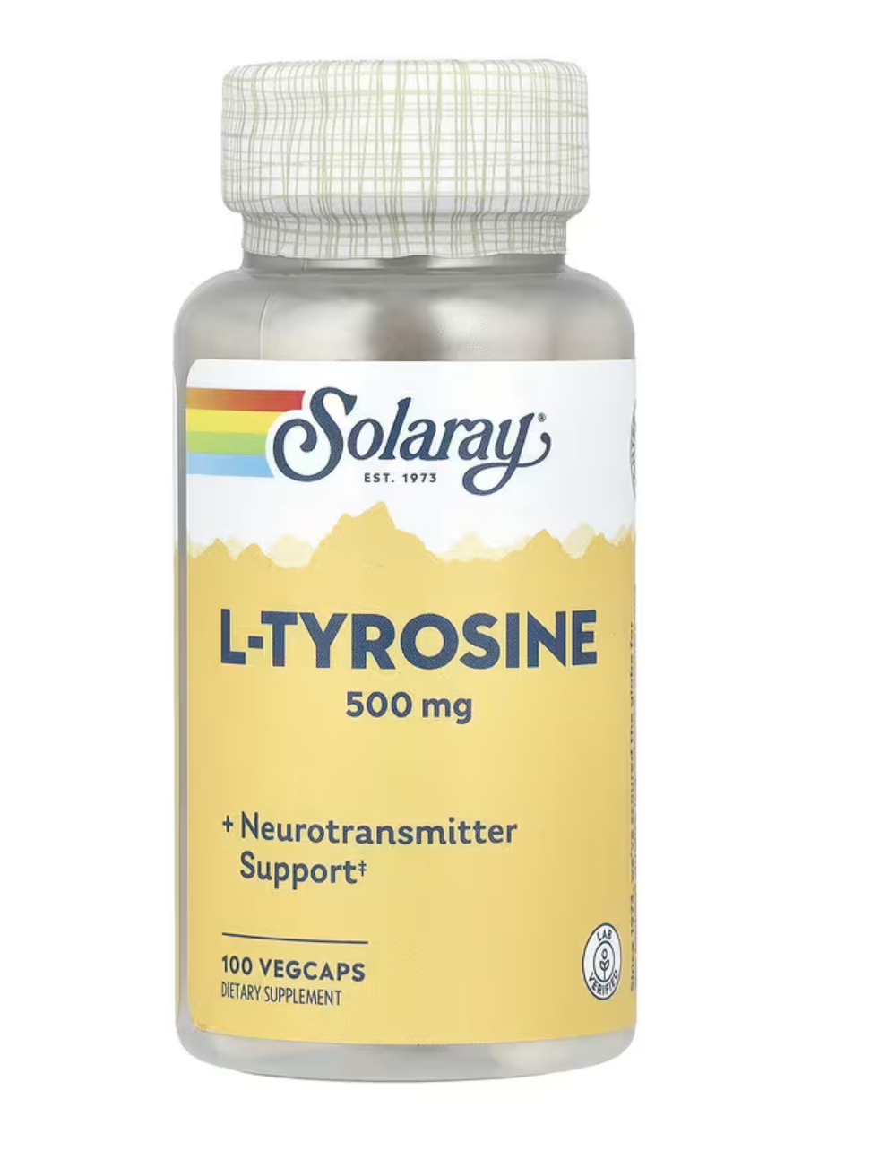 Solaray L-Тирозин, L-Tyrosine 500 мг, 100 вег. капсул в Казахстане