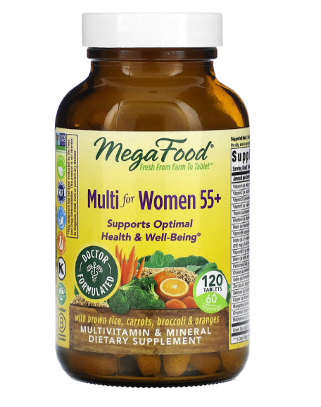 MegaFood, Multi for Women 55+, Мультивитамины для Женщин 55+, 60 таблеток