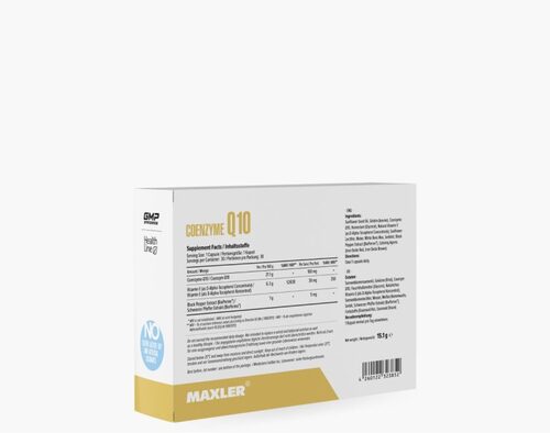 Maxler Coenzyme Q10, Коэнзим Q10 с витамином Е и Биоперином 100 мг, 30 капсул