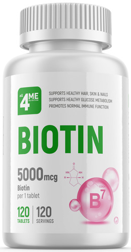 4Me Nutrition Биотин 5000 мкг, 60 таблеток