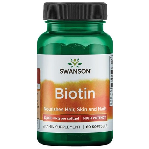 Swanson Биотин, Biotin 10000 mcg 60 капсул