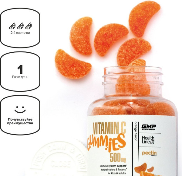 Maxler Витамин С 500 мг, Gummies KIDS 60 мармеладных конфет