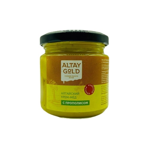 Алтай Голд, крем-мёд Прополис (лечебный)  225 гр