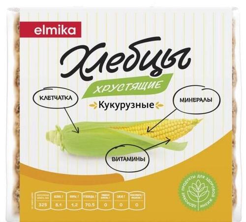 Elmika Хлебцы хрустящие Кукурузные, 95 гр