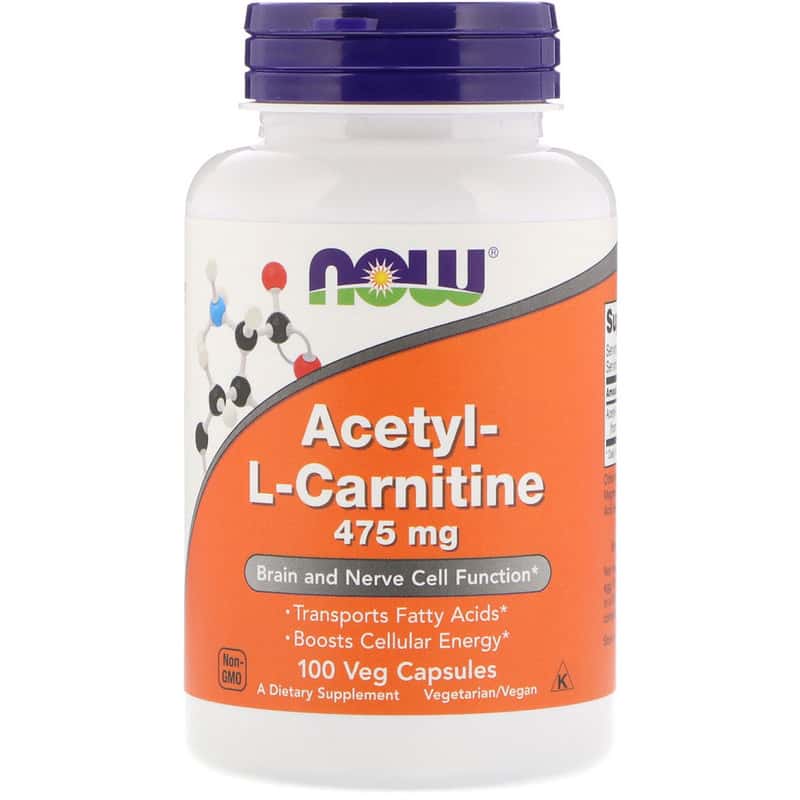 Now Foods Ацетилкарнитин 475 мг, 100 капсул