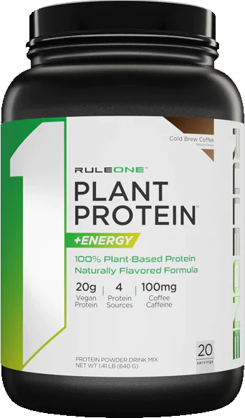 RULE1, Растительный Протеин, Plant Protein + Energy 635 гр (1,4 lbs.)