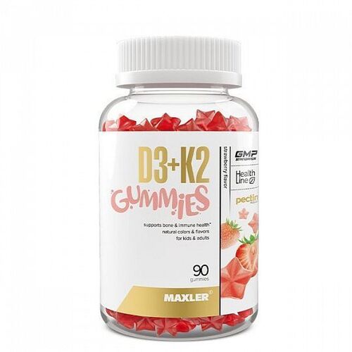 Maxler Витамин Д3 + К2, Gummies KIDS 90 мармеладных конфет