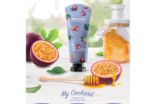 FRUDIA Скрабирующий гель для душа с маракуей, My Orchard Passion Fruit Scrub Body Wash 200 мл
