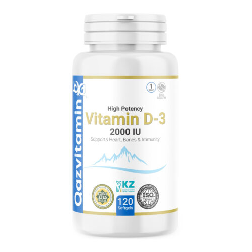 Qazprotein Витамин Д-3 2000 ЕД, 120 капсул 