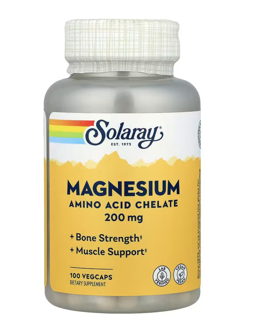 Solaray Комплекс Магния, Magnesium 200 мг, 100 вег. капсул в Казахстане