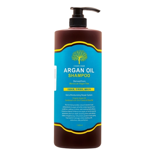 Char Char, Шампунь для волос аргановое масло, ARGAN OIL SHAMPOO, 1500 мл