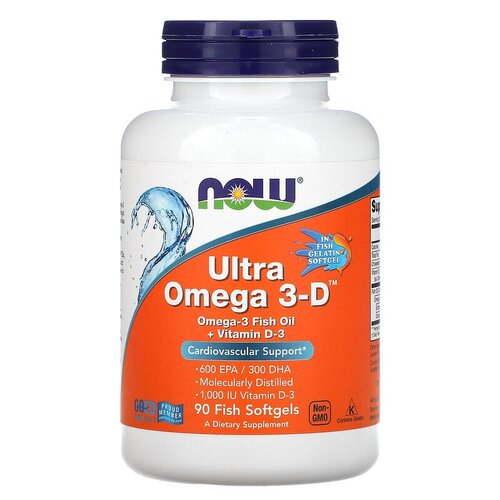 Now Foods Омега-3-Д, Ultra Omega-3-D 90 капсул