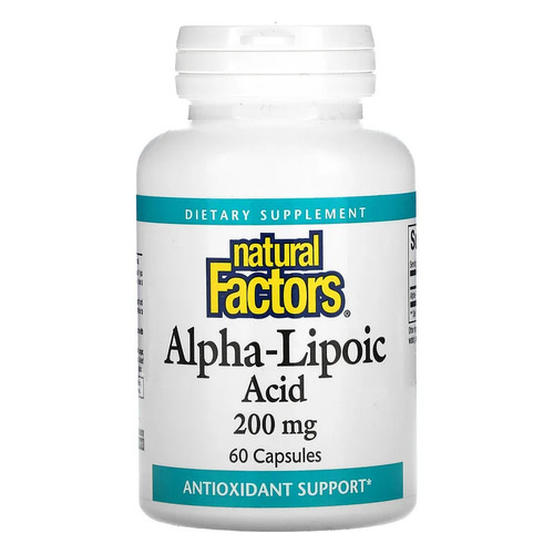 Natural Factors Альфа-липоевая кислота 200 мг, 60 капсул