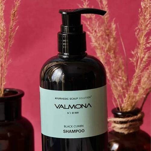  VALMONA Шампунь для волос АЮРВЕДА, Ayurvedic Scalp Solution Black Cumin Shampoo 480 мл