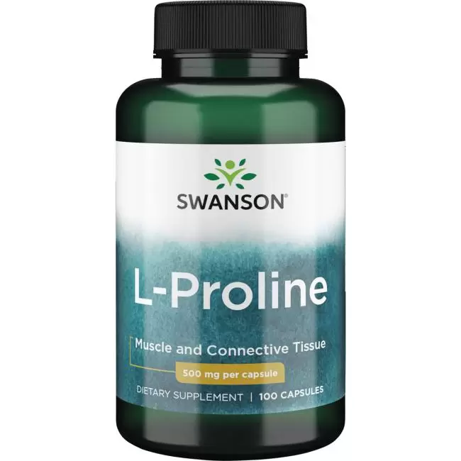Swanson L-Пролин 500 мг, 100 капсул