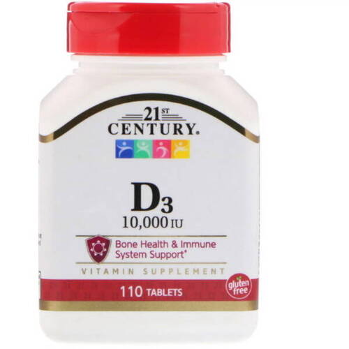 21st Century Витамин Д3 10 000 МЕ, 110 таблеток