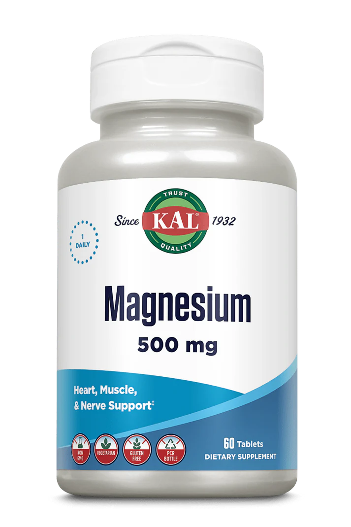 KAL, Magnesium Once Daily Tablets, Магний для Одного Приема в День, 500 мг, 60 таблеток 