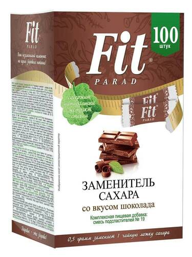Fit Parad Заменитель сахара со вкусом шоколада №19, 100 шт