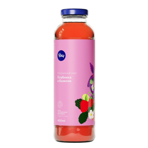 FLORIS Морс натуральный Клубника и базилик, 400 мл 