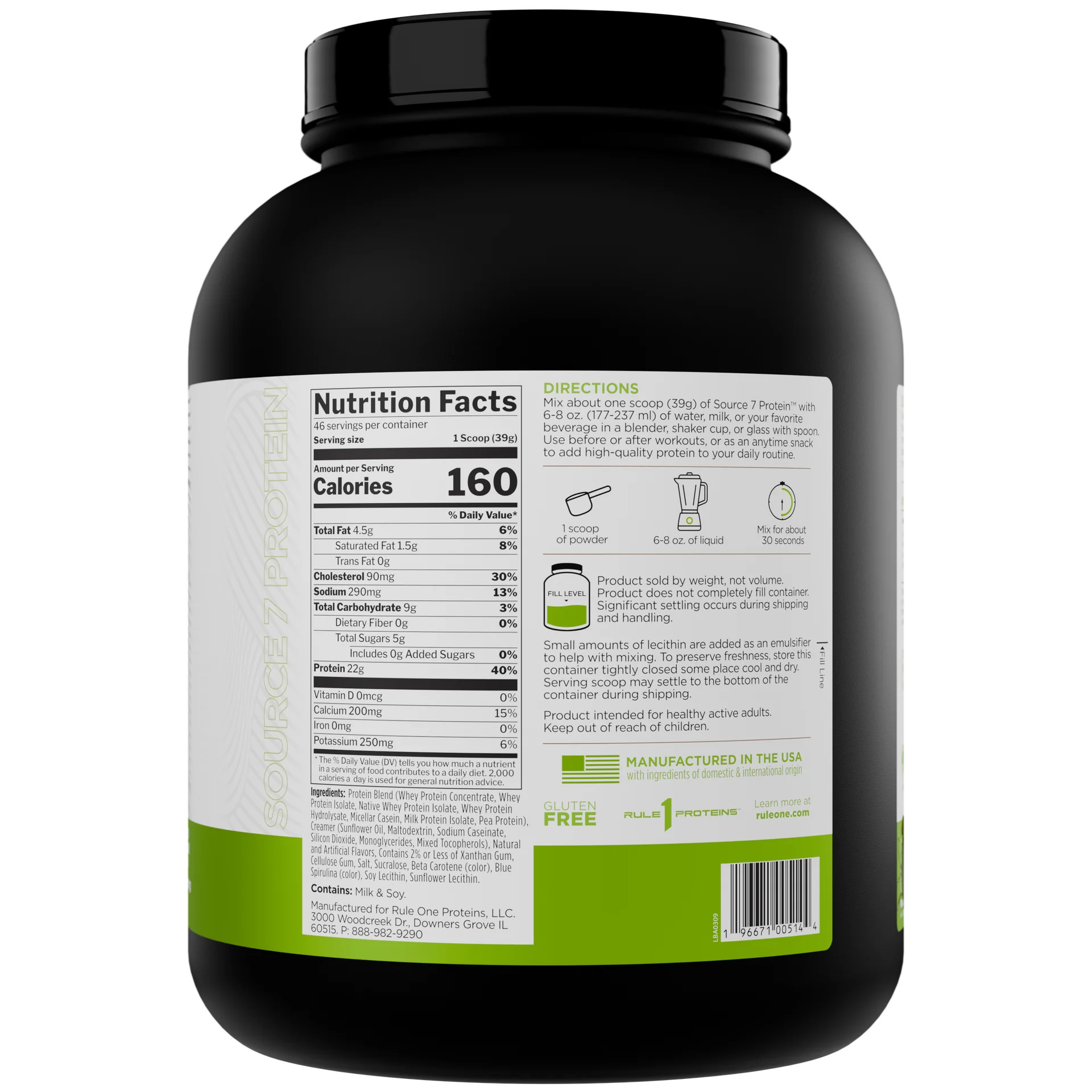 RULE1, Протеин, Source 7 Protein 1790 гр (4 lbs)