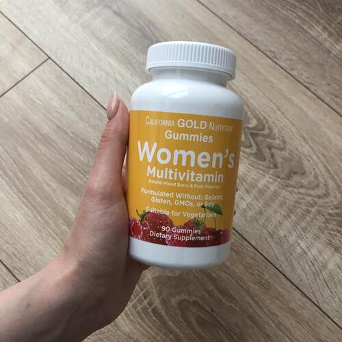 California Gold Nutrition Женские мультивитаминные жевательные резинки, 90 штук