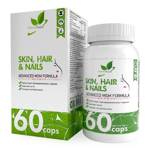 NaturalSupp Витамины для волос, ногтей и кожи, 60 капсул
