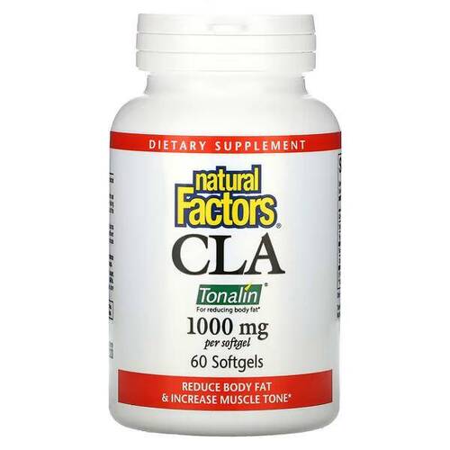 Natural Factors Линолевая кислота, CLA 1000 мг, 60 капсул