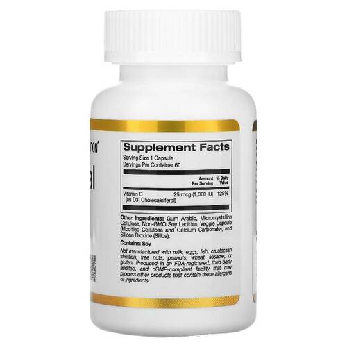 California Gold Nutrition липосомальный витамин Д3 1000 МЕ, 60 капсул