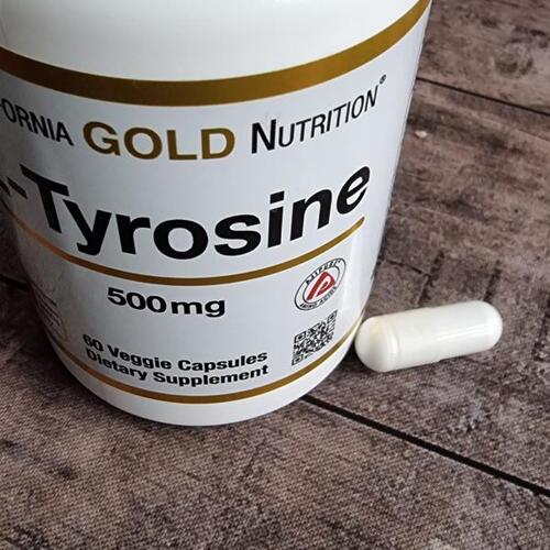 California Gold Nutrition L-Тирозин 500 мг, 60 растительных капсул