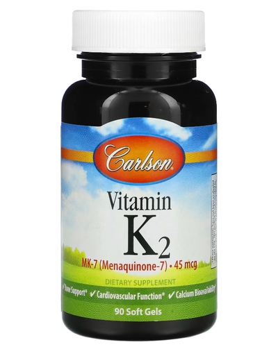 Carlson Labs Витамин K2 MK-7, 45 мкг, 90 мягких таблеток