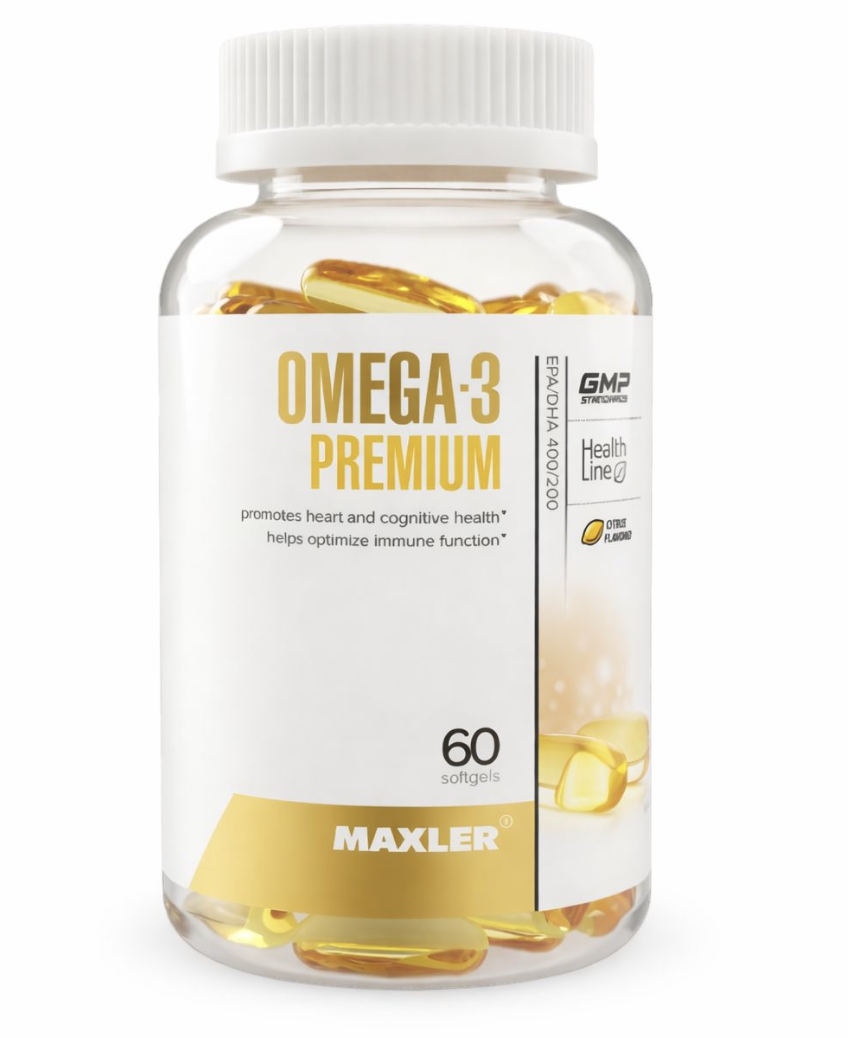 Maxler Омега-3, Premium 650 мг, 30 капсул 
