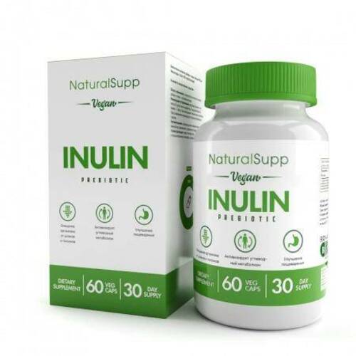 NaturalSupp Инулин 500 мг, 60 веганских капсул