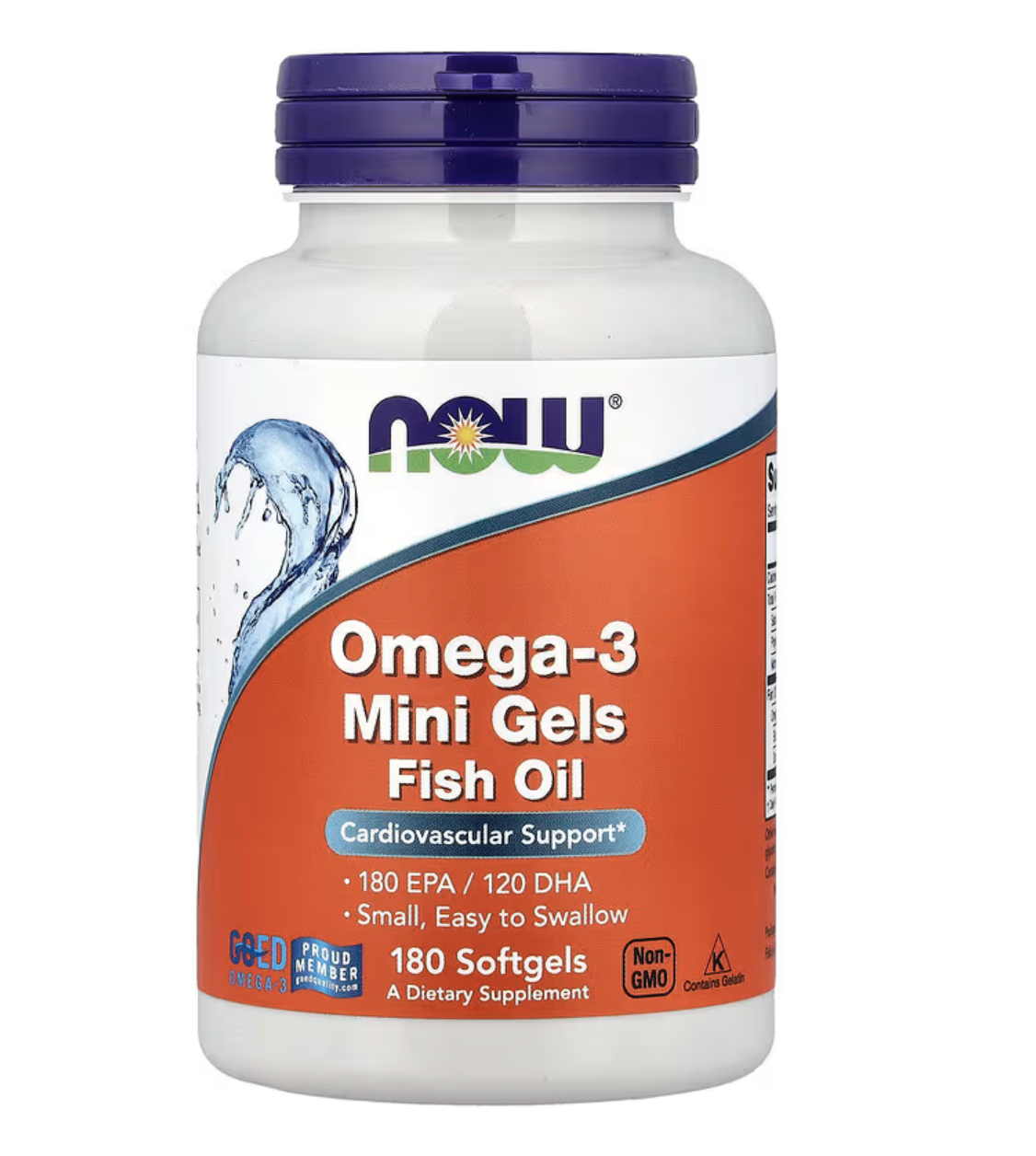Now Foods Омега-3 Мини-капсулы, 180 капсул 