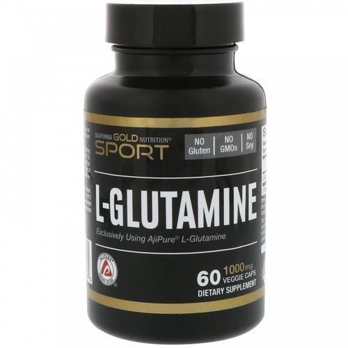California Gold Nutrition L-Глютамин 1000 мг, 60 капсул