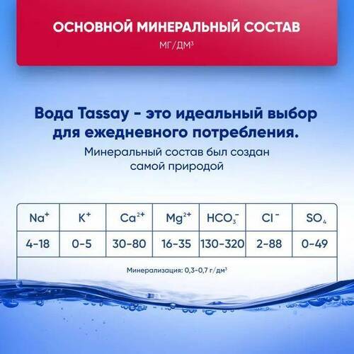 Tassay Вода негазированная, 0,5 л