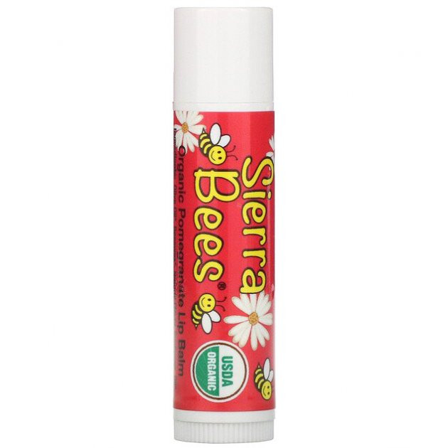 Sierra Bees, Органический бальзам для губ Гранат 4,25 гр