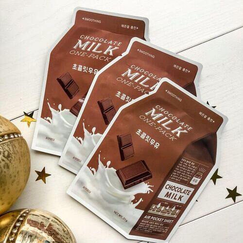 A`PIEU Тканевая смягчающая маска с экстрактом какао, Chocolate Milk One-Pack 21 гр